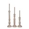 White Harvest Vintage Style Candle Sticks Set of 3 Wooden Holders